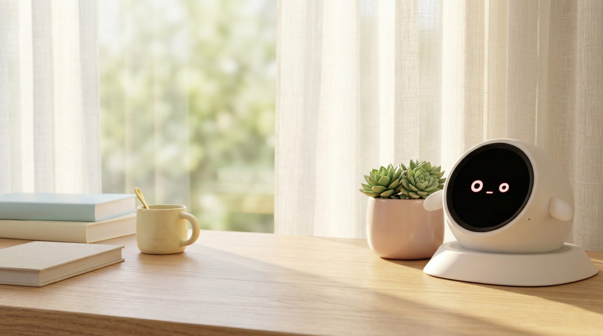 JEDO desktop AI robot on a desk
